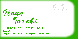 ilona toreki business card